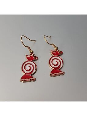 Tibeten metal  Candy Christmas  earrings 925 French Hook Post